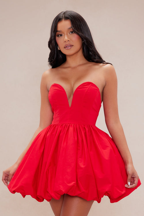 Robe courte en popeline