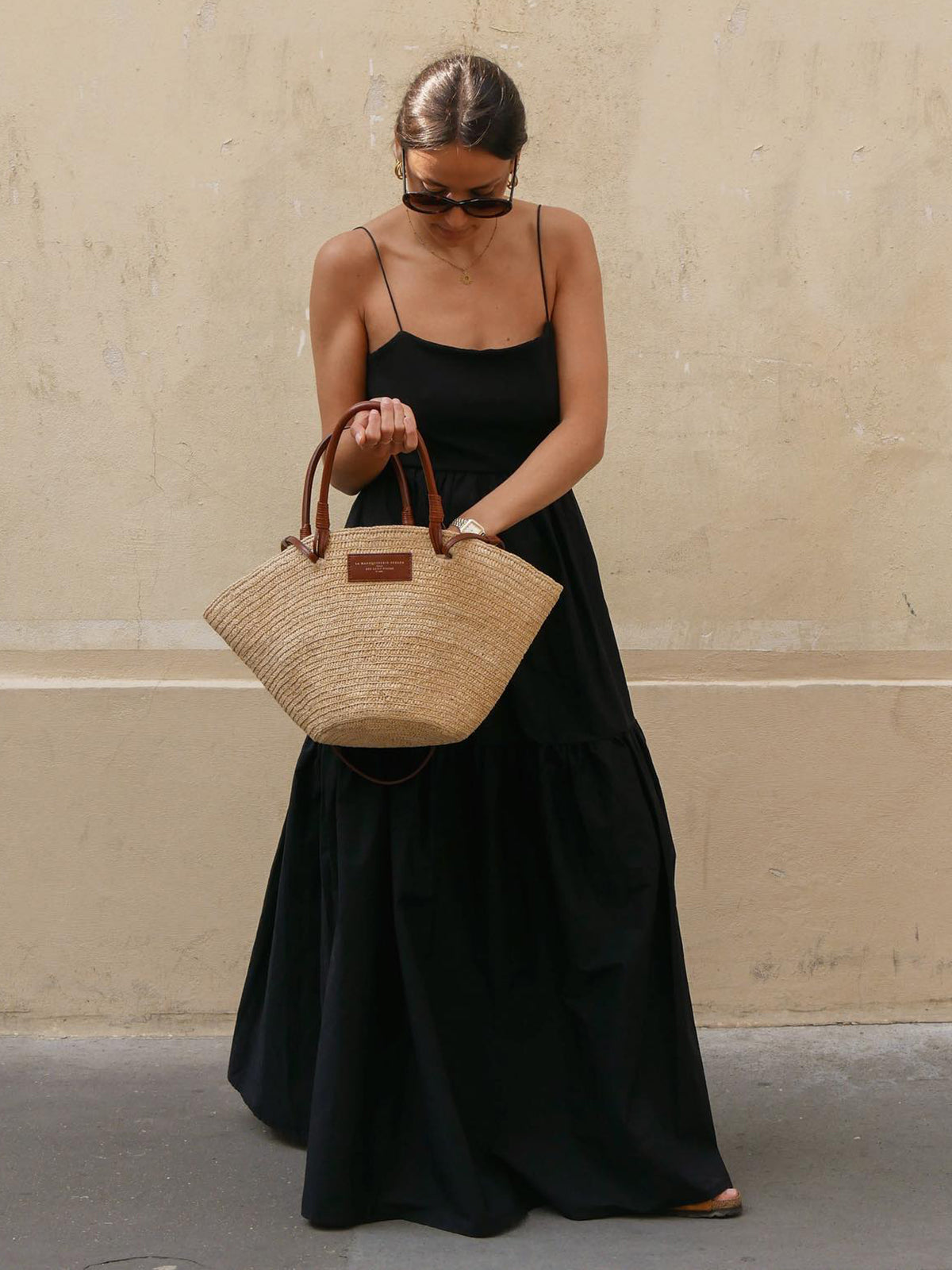 Robe Longo Liso avec Costas Nuas