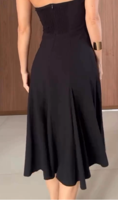 Robe Eleganza Preto Tomara que Caia