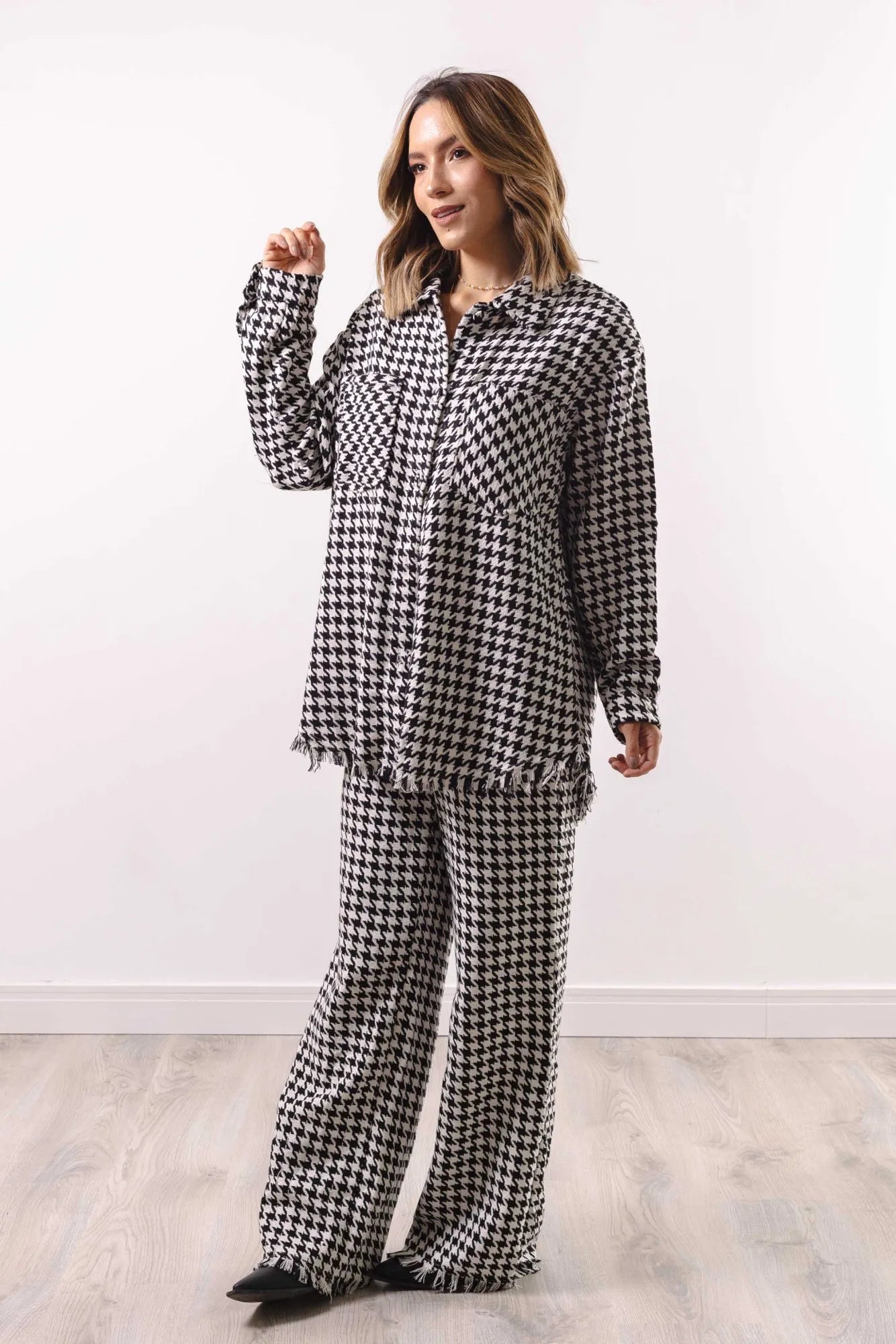 Conjunto Feminino Tweed Calça et Max Camisa