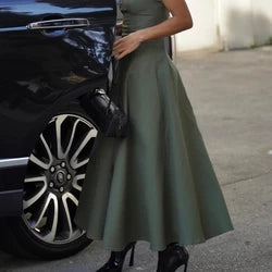 Robe Midi Giulia Com Pesponto