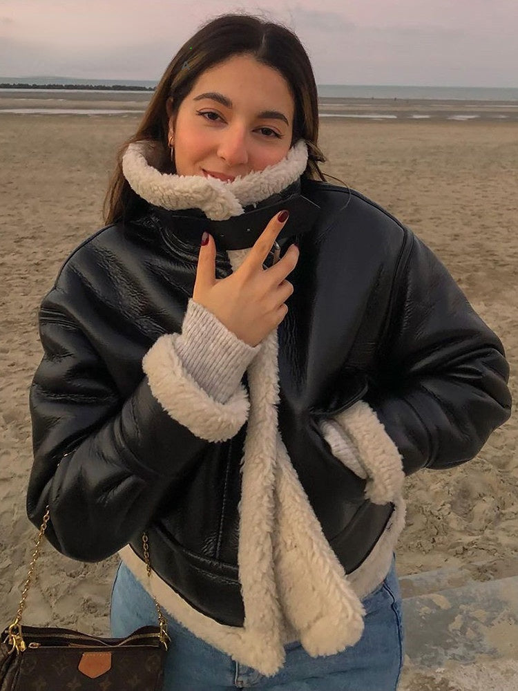 Veste en cuir Marthina