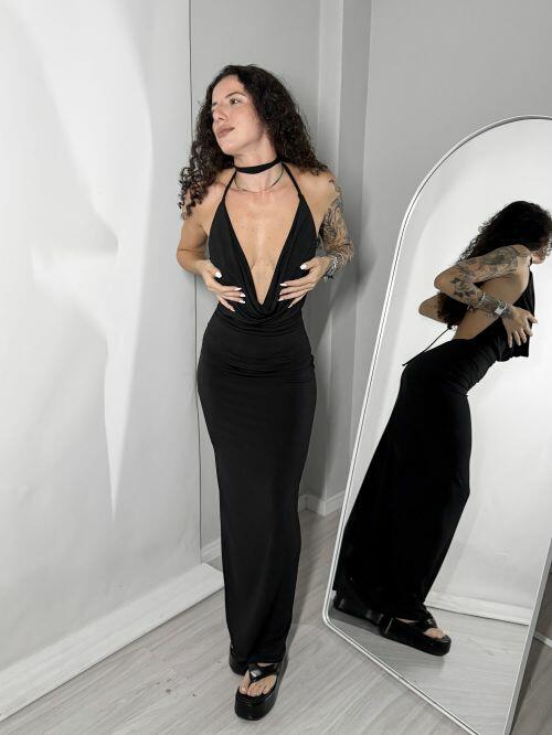 Robe longue devant unique