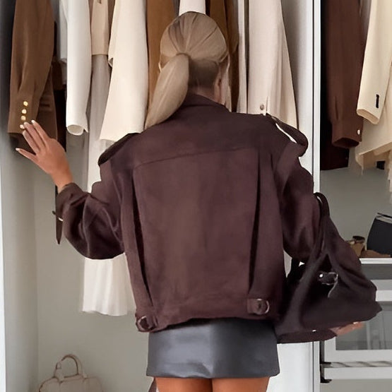 Blouson Suédine Espresso