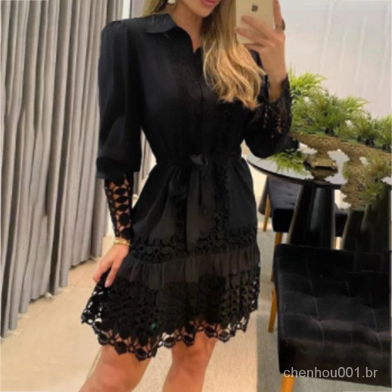 Robe Courte Broderie Blanche