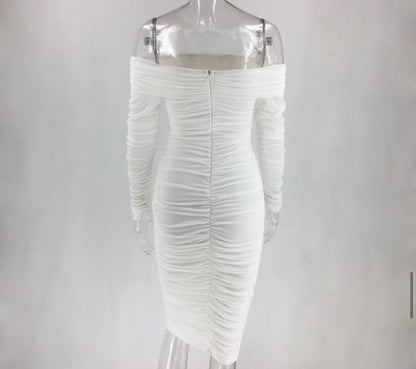 Robe Midi Transparente Ombro à Ombro Cobry 