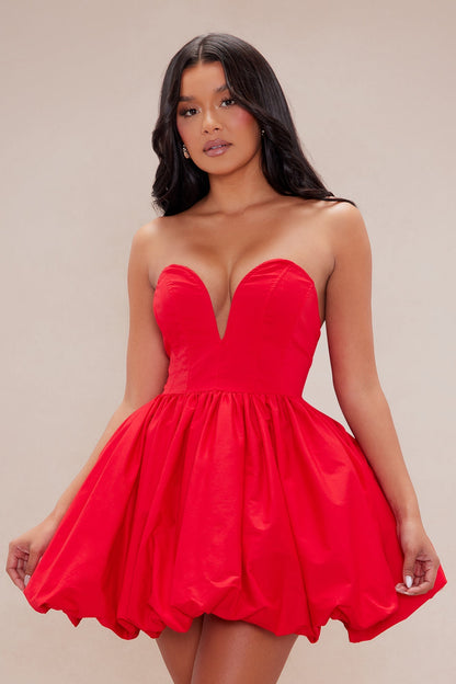 Robe courte en popeline