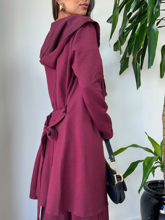 Conjunto Calça + blusa + trench-coat 
