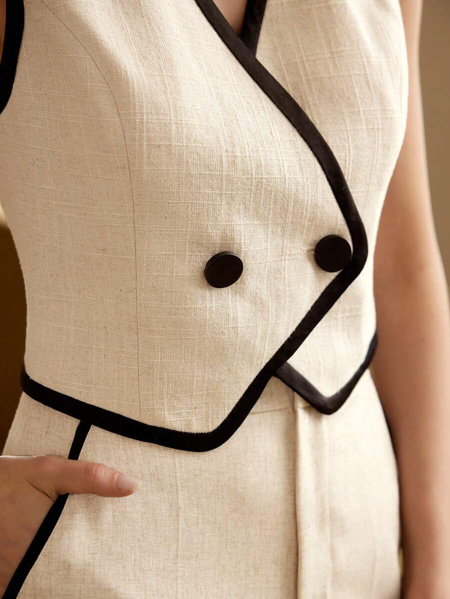 Conjunto COLETE DE DOIS BOTÕES 