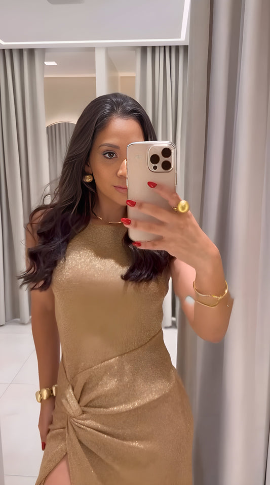 Robe dorée Fenda Luxo 