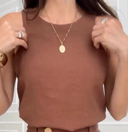 Conjunto Cléo | Blusa Cavada + Saia avec Fenda 