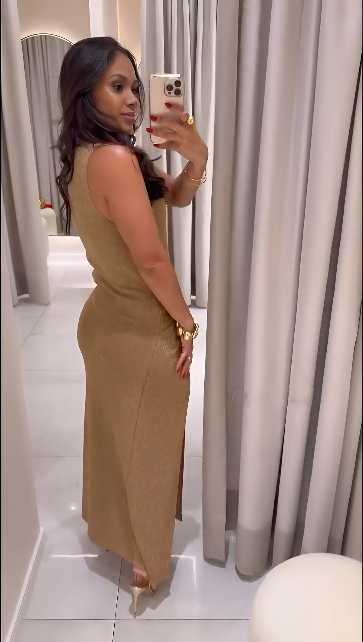 Robe dorée Fenda Luxo 