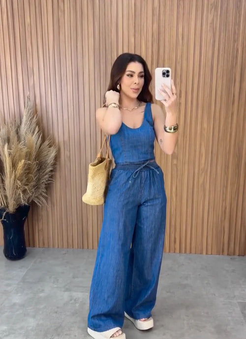 Conjunto Pantalona Blusa + Calça 