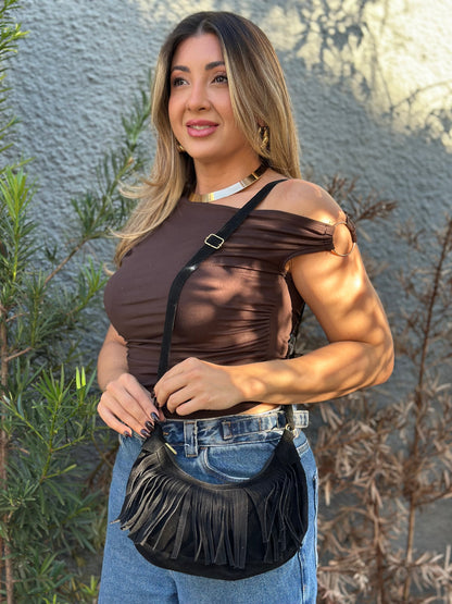 Sac Boho avec Franjas - Modèle Compact et Estiloso