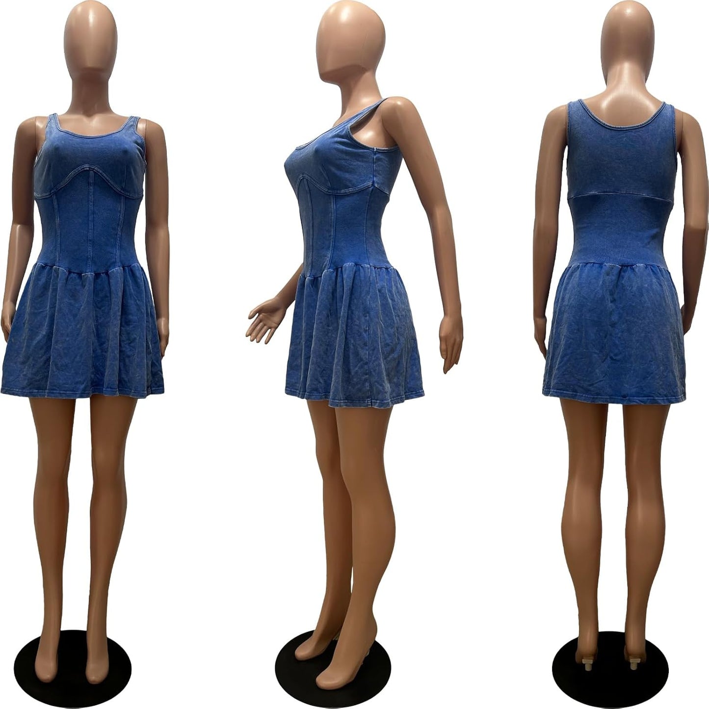Robe de Alças Curto avec Babados