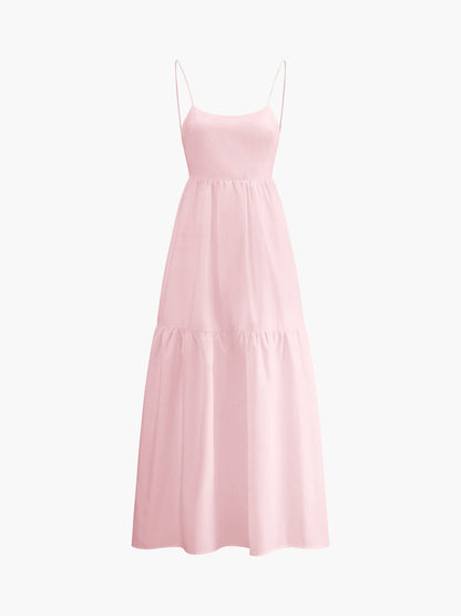 Robe Longo Liso avec Costas Nuas 