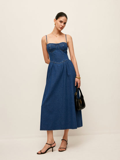 Robe Jeans avec Gola Coração 