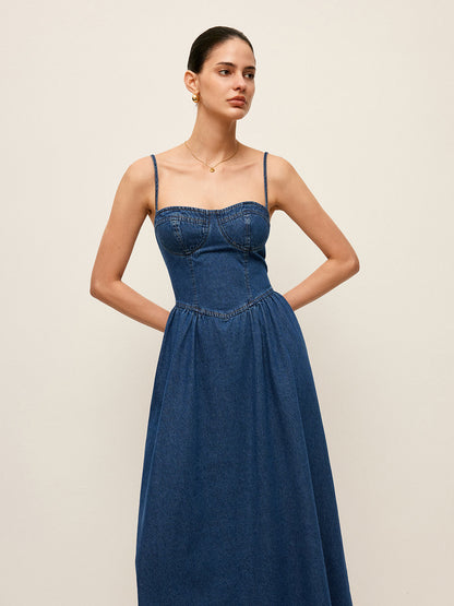 Robe Jeans avec Gola Coração 