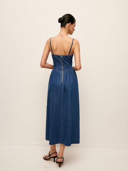 Robe Jeans avec Gola Coração 