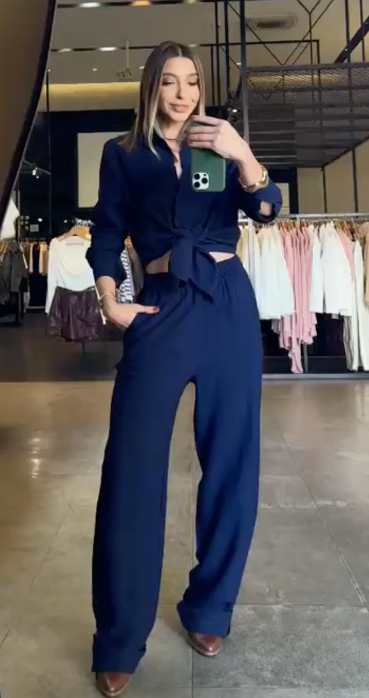 Ensemble Heloisa Camisa et Calça Pantalona chez Marant 