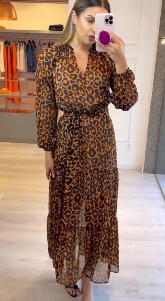 Robe Helenna à imprimé animal