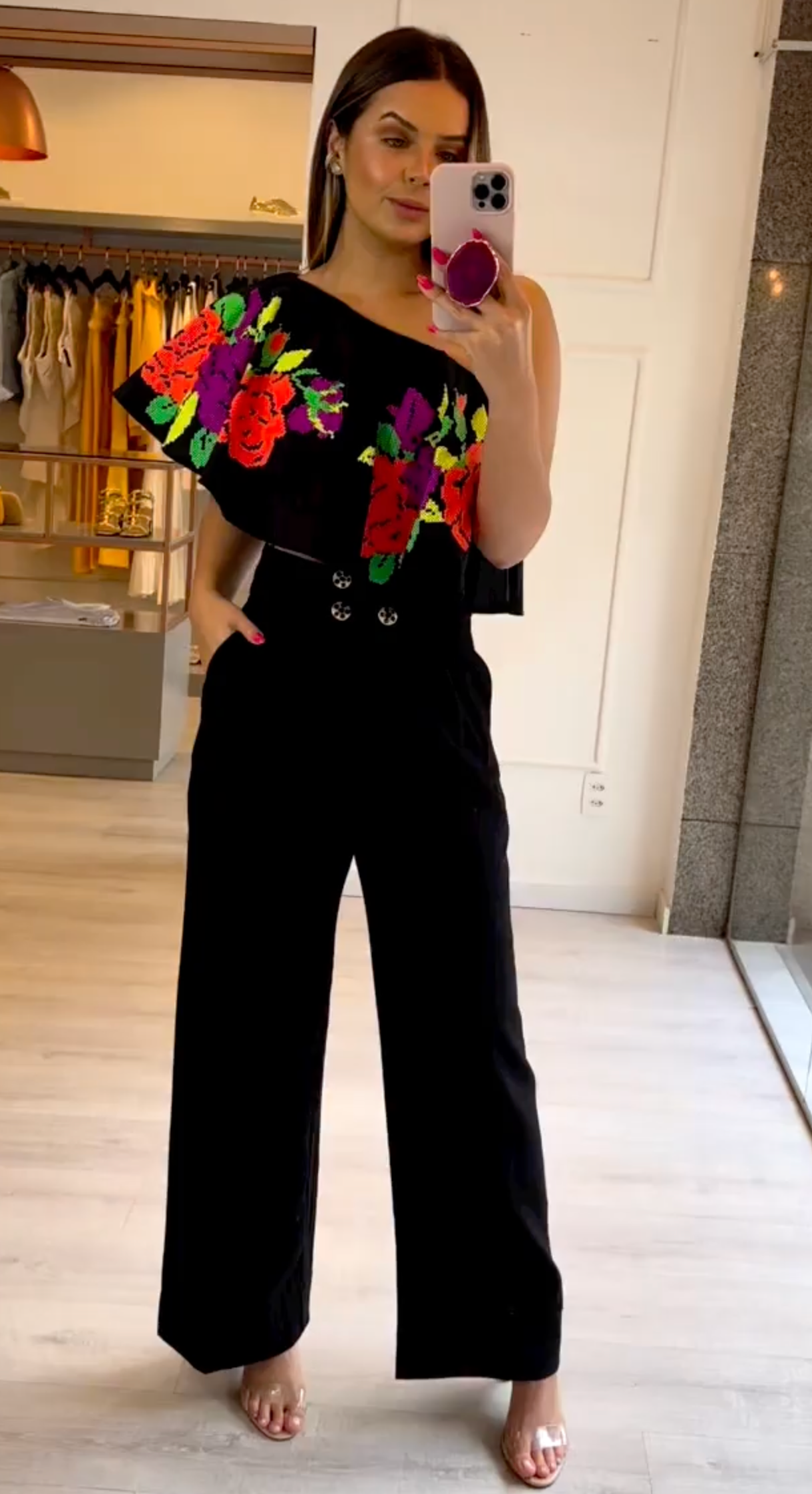 Conjunto Lorena Cropped e Calça Pantalona