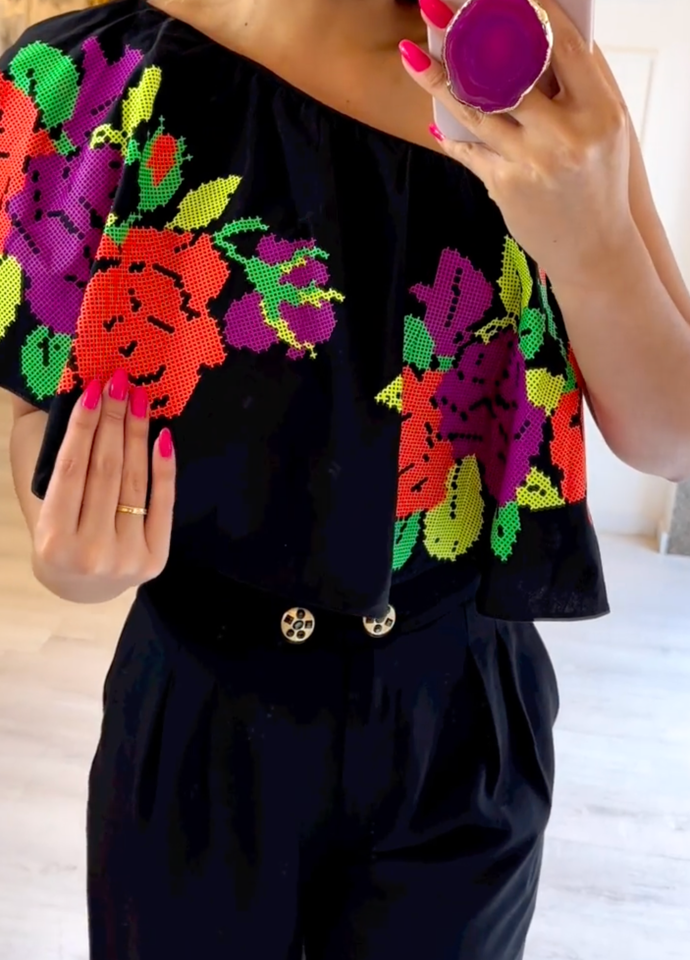 Conjunto Lorena Cropped e Calça Pantalona