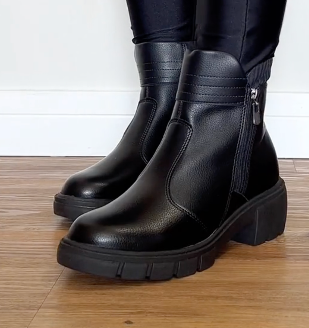 Bota Couro Cano Curto Tratorada 