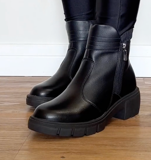 Bota Couro Cano Curto Tratorada 