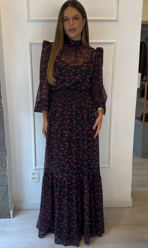 Robe Hanna en mousseline de soie