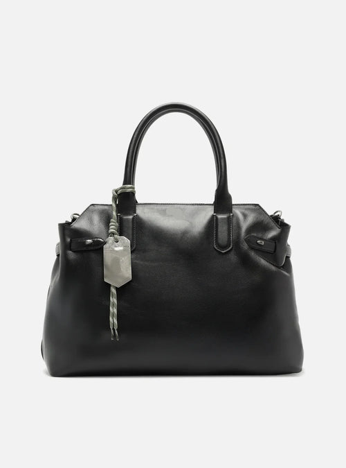 Bolsa Tote Preta Couro Legítimo