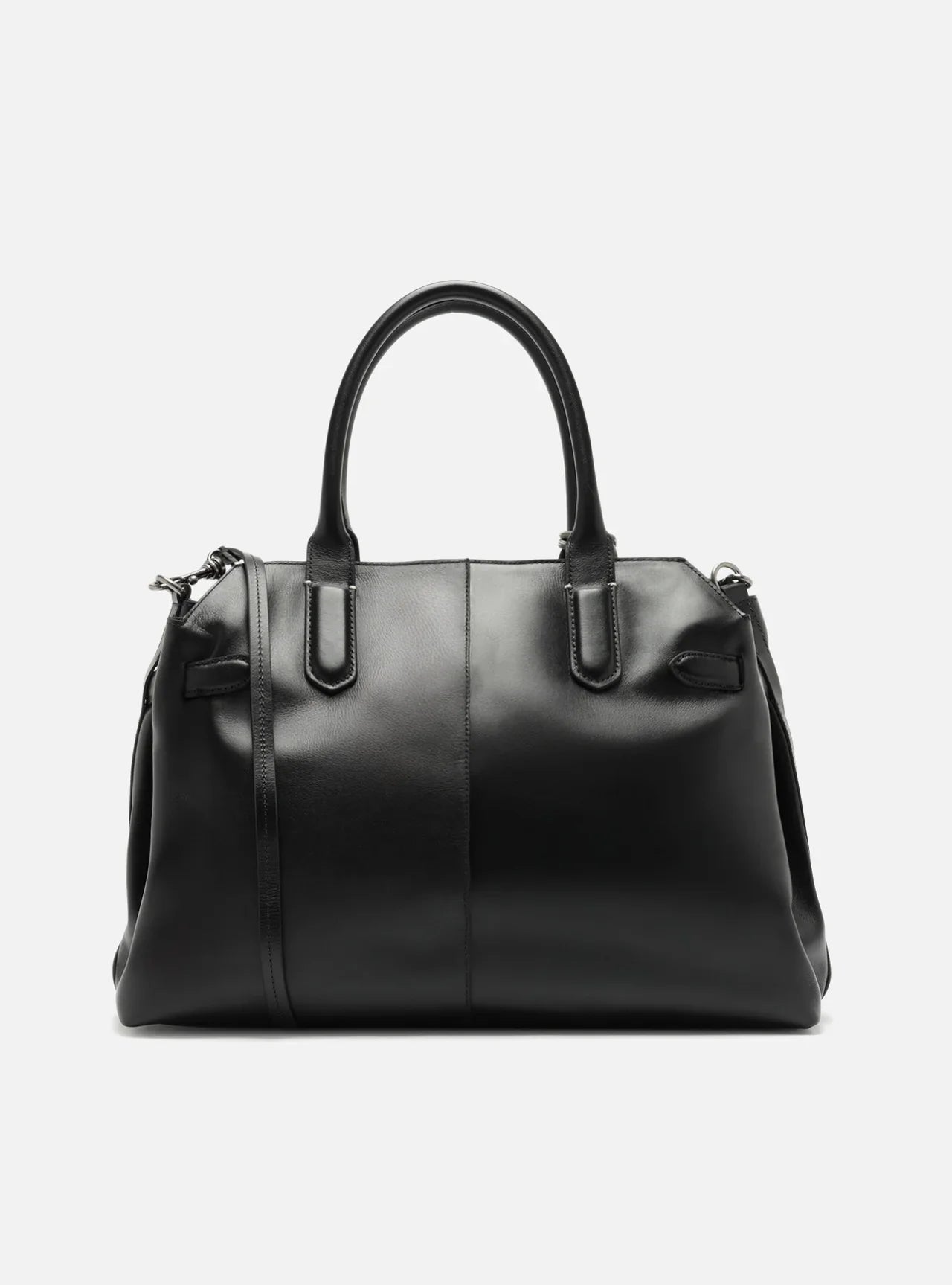 Bolsa Tote Preta Couro Legítimo