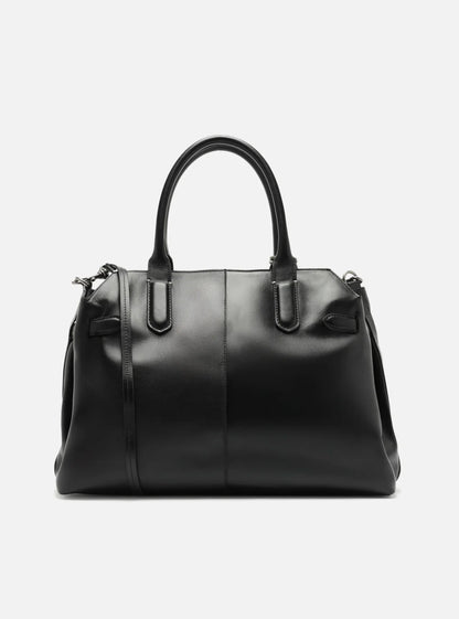 Bolsa Tote Preta Couro Legítimo