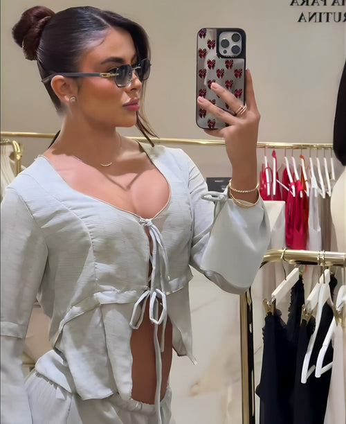 Conjunto Feminino Milena – Tecido Leve avec Amarração 