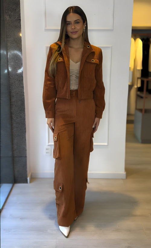 Conjunto Agatha Cotelê - Jaqueta e Calça