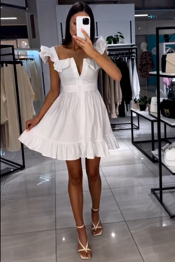 Robe Angel White Babados 