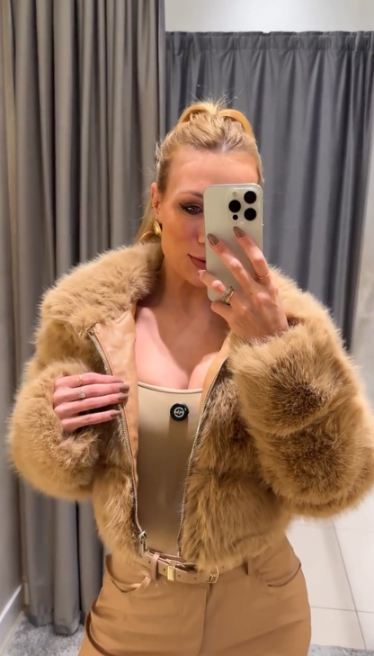 Casaco Aurora Caramelo