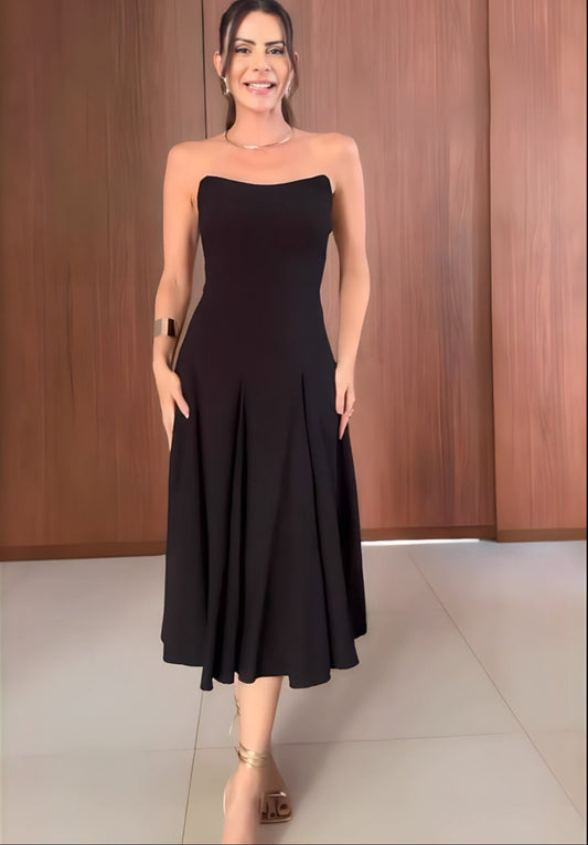 Robe Eleganza Preto Tomara que Caia