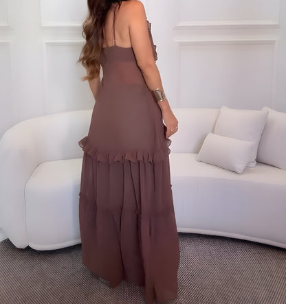 Saída Longa Feminina com Babados