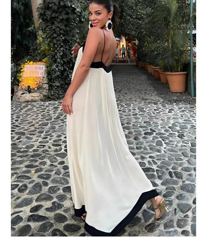 Robe longue élégante Boho avec Alças Finas 