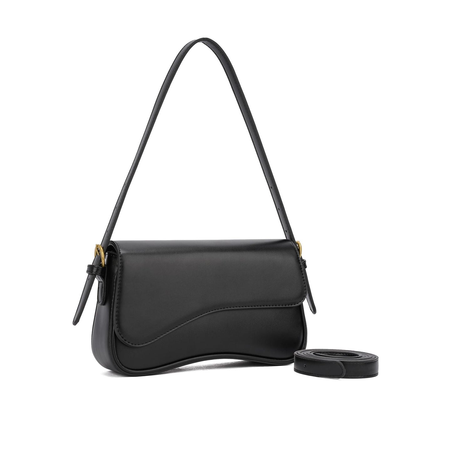 Sac Tiracolo avec Design Ondulado et Alça Ajustável