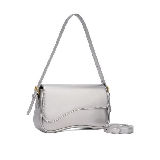 Sac Tiracolo avec Design Ondulado et Alça Ajustável