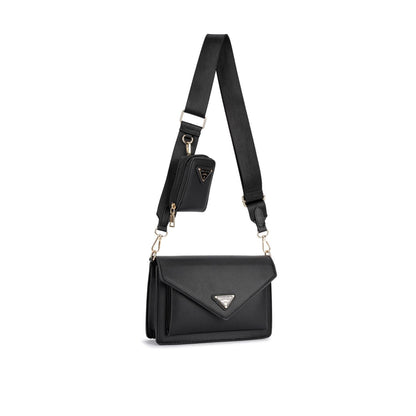 Sac transversal avec grande largeur et détails métalliques