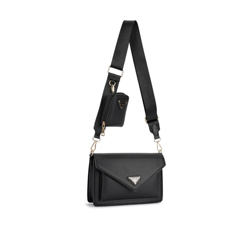 Sac transversal avec grande largeur et détails métalliques