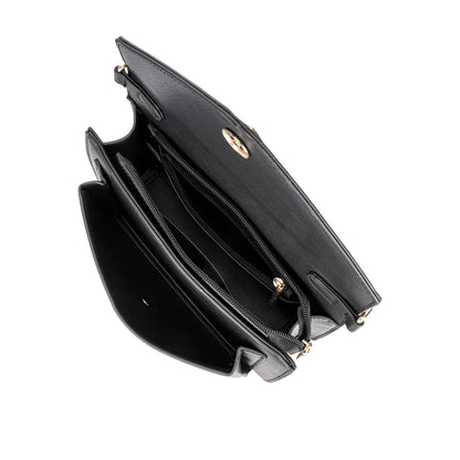 Sac transversal avec grande largeur et détails métalliques