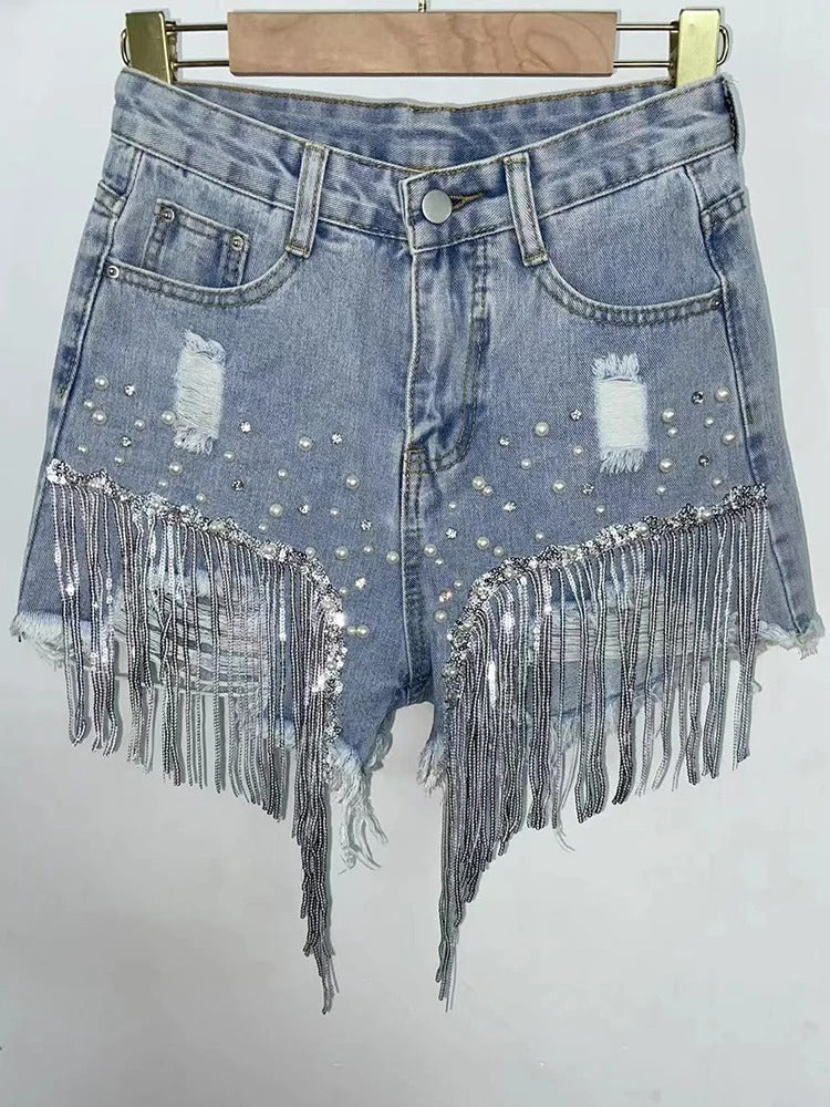 Short Cintura Alta Brilho - Shine 
