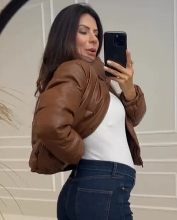 Veste matelassée en cuir Laíse 