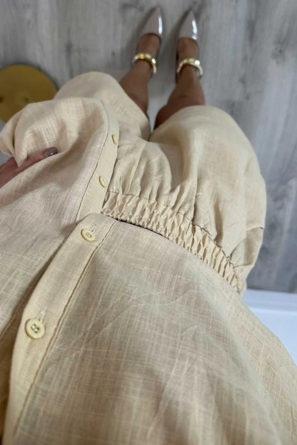 Ensemble féminin Max Camisa et Short en Linho 