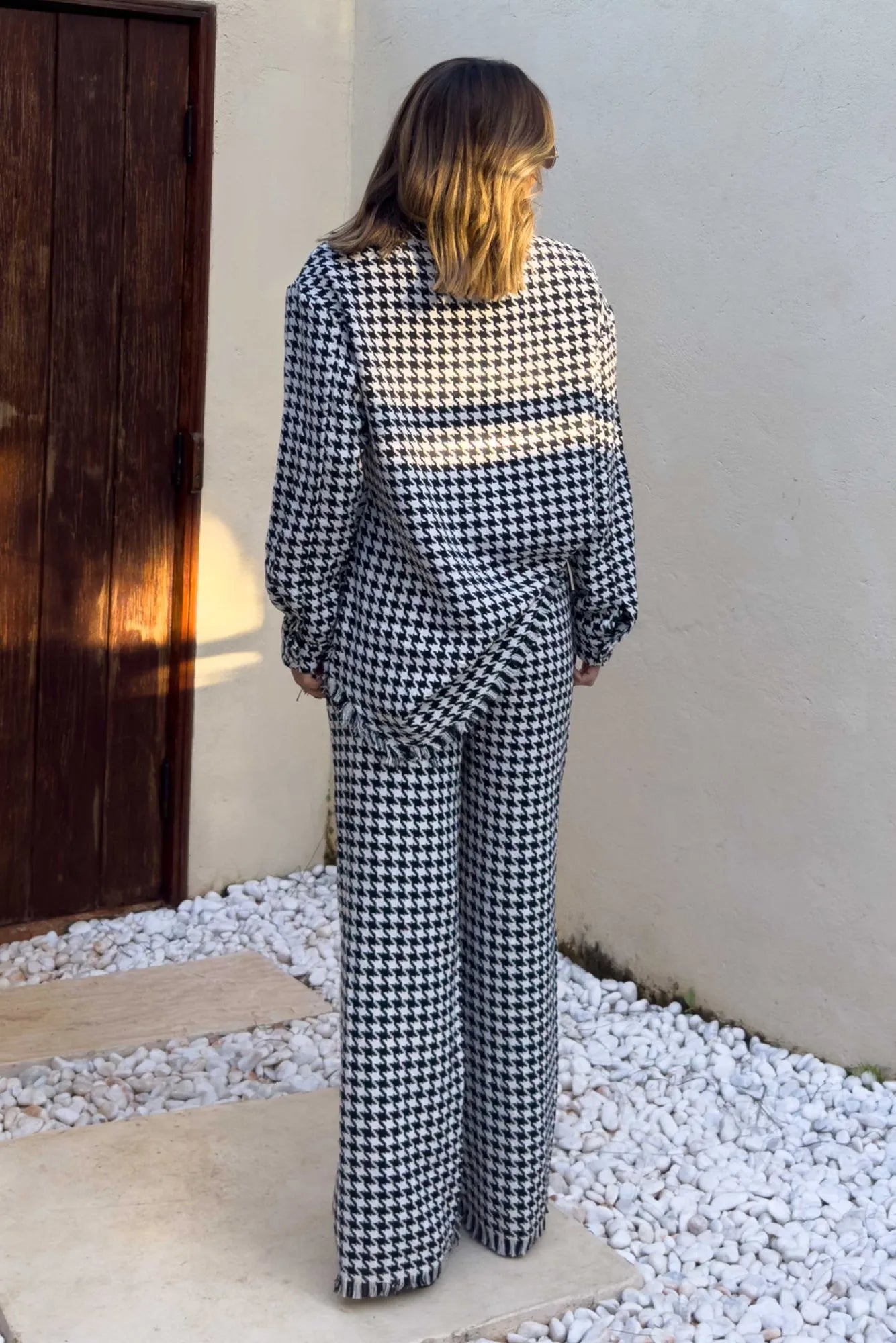 Conjunto Feminino Tweed Calça et Max Camisa 