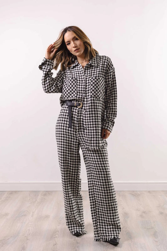 Conjunto Feminino Tweed Calça et Max Camisa 